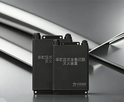 Non-storage pressure perfluorohexanone fire extinguishing device (flat type)