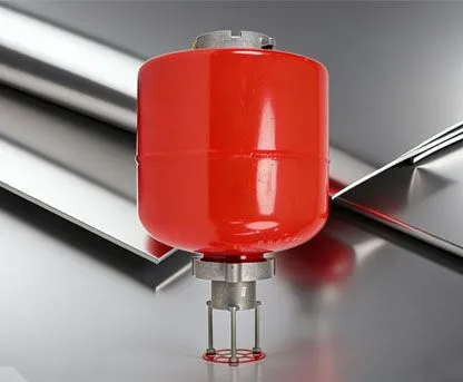 Hanging dry powder fire extinguishing device