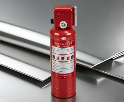 Hanging dry powder fire extinguishing device