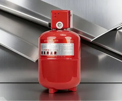 Hanging dry powder fire extinguishing device