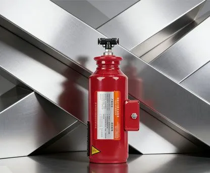 Hanging dry powder fire extinguishing device