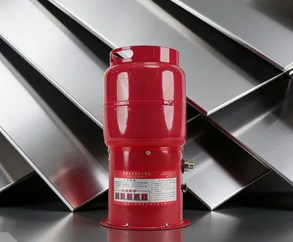 Hanging dry powder fire extinguishing device